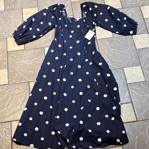 New Navy Polka Dot Dress maxi dress